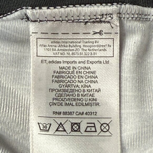 Adidas Track Jacket Womens XS Big Firebird Logo Black Shell Pattern Bomber Zip - Picture 7 of 9